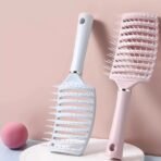 High Crown fluffy hair comb for women, large curved comb for long and curly hair with scalp massage