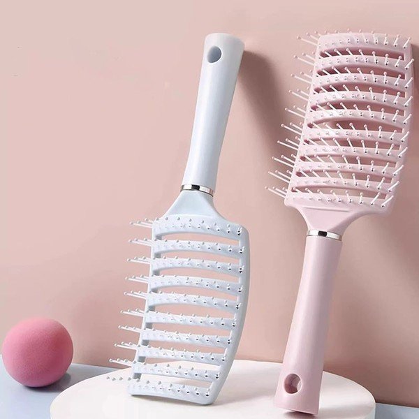 High Crown fluffy hair comb for women, large curved comb for long and curly hair with scalp massage
