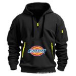Men’s hooded sweatshirt with zipper and multiple pockets, casual sports jacket for spring, autumn, and winter