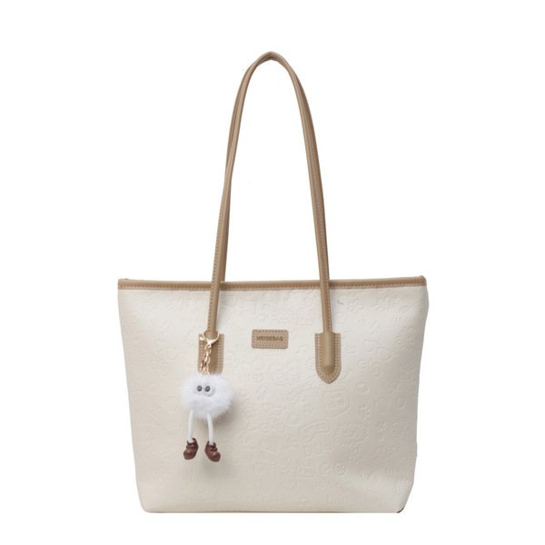 Women's large-capacity shoulder and tote bag for spring and summer, stylish commuter handbag