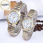 Large Dial Quartz Watch for Middle-Aged & Elderly – Elastic Band Couple Watch for Men & Women, Fashionable Digital Pointer Design - Image 3
