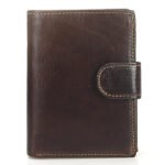 Men’s Genuine Leather Wallet – Retro Short Cowhide Wallet with Coin Clip & Large Capacity Card Holder