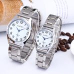 Large Dial Quartz Watch for Middle-Aged & Elderly – Elastic Band Couple Watch for Men & Women, Fashionable Digital Pointer Design - Image 9