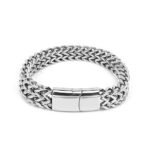 European & American Titanium Steel Bracelet for Men – Stainless Steel Woven Design with Magnetic Clasp & Water Ripple Finish - Image 7
